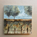 Mixed Media  art on wood By Louise O’Hara “Across the miles”