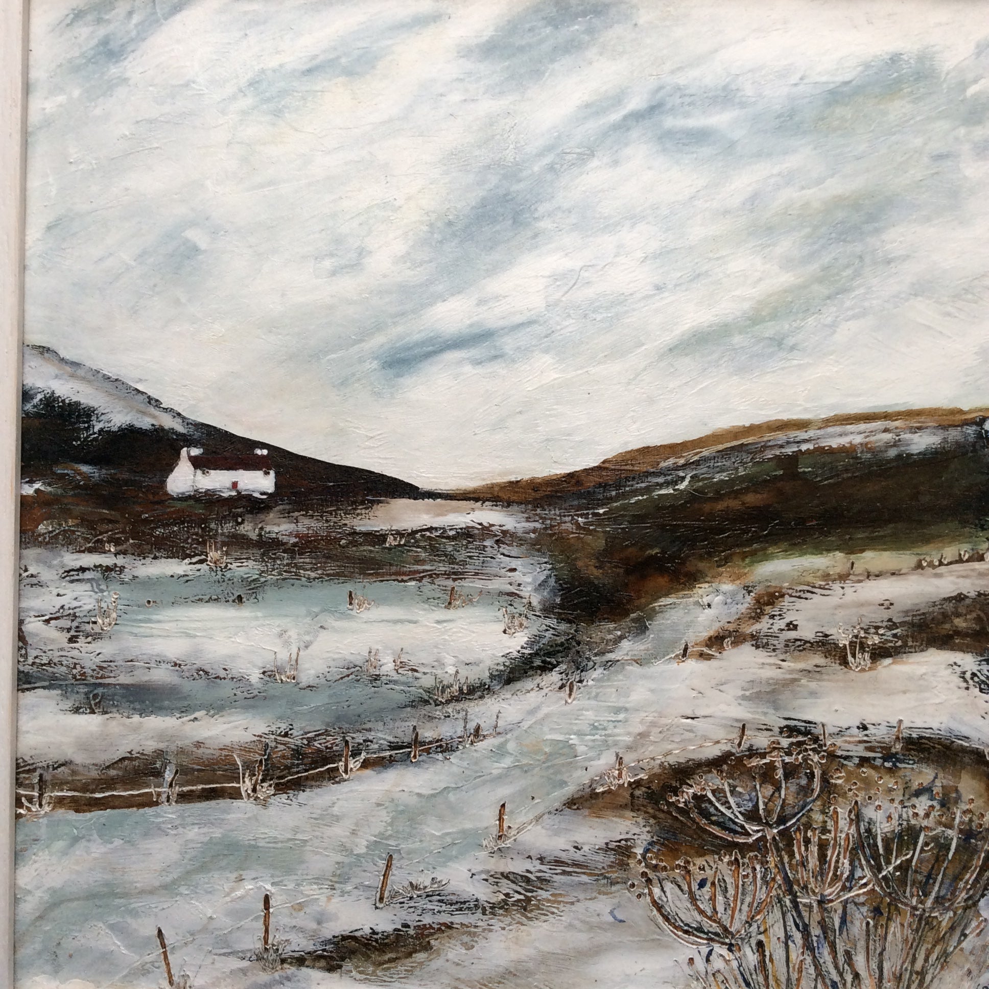 Mixed Media Art By Louise O'Hara “A moorland frost”