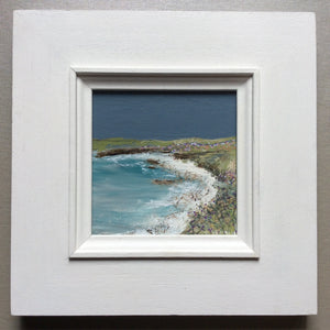 Mixed Media art on wood By Louise O'Hara - "A coastal cove”