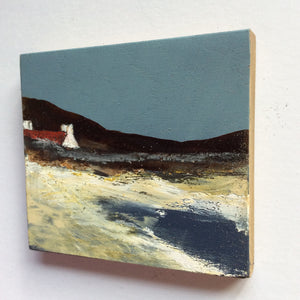 Mixed Media Art on wood By Louise O'Hara - "Early Evening high tide”