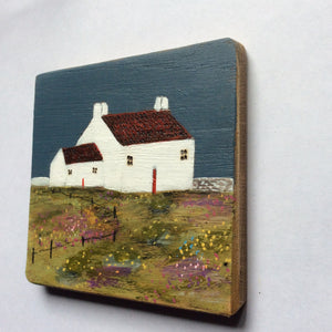 Copy of Mixed Media Art on wood By Louise O'Hara - "A little Cottage garden”