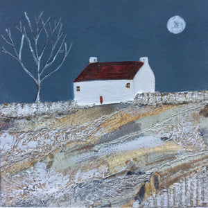 Mixed Media Art print work by Louise O'Hara "Lit by the glow of the moon"