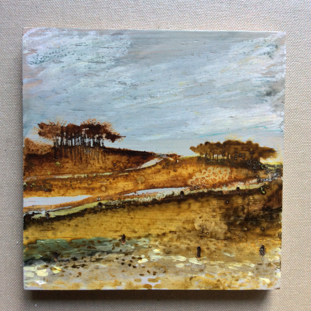 Mixed Media Art on wood By Louise O'Hara - "Forrest Pass”
