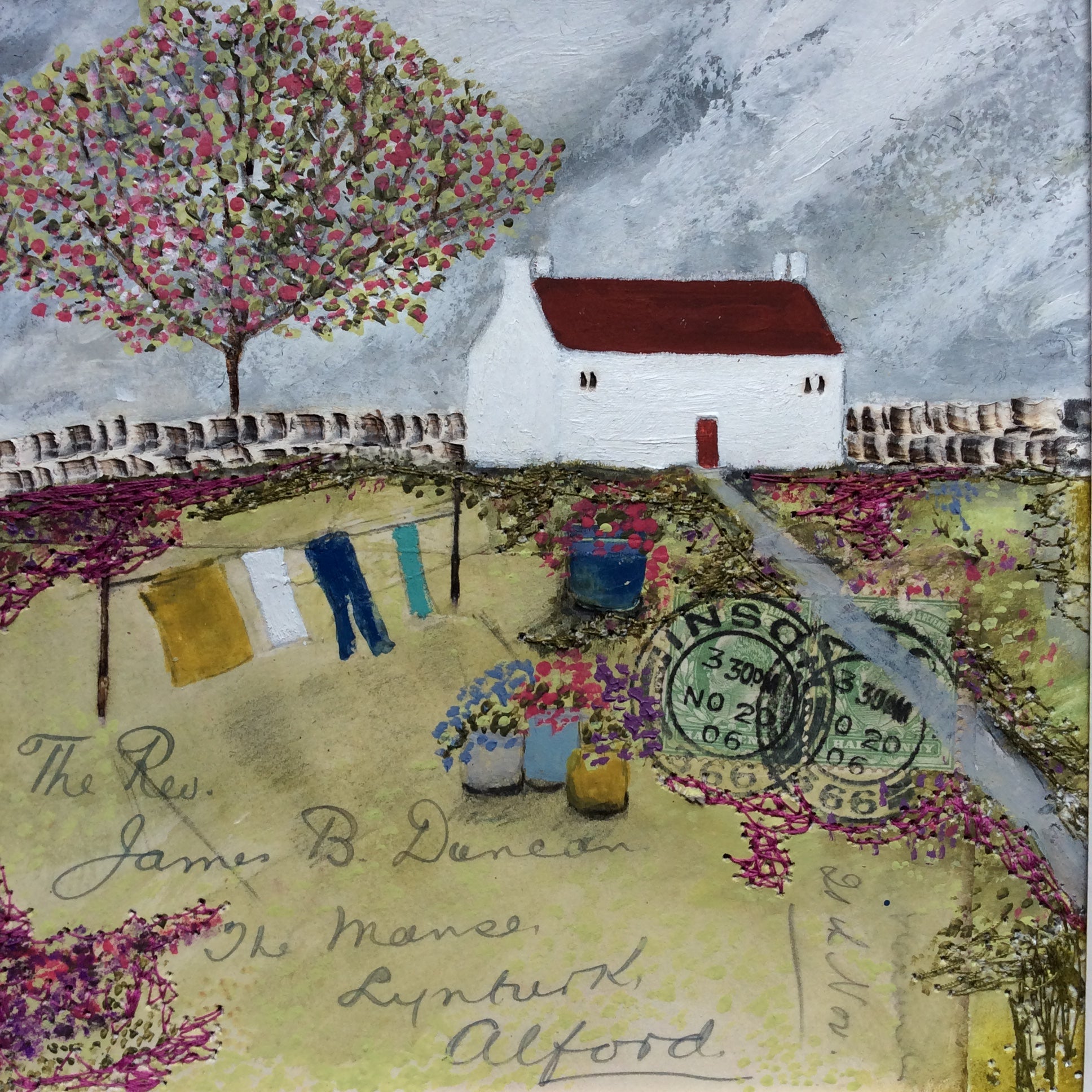Mixed Media Art By Louise O'Hara “Halfpenny Cottage”