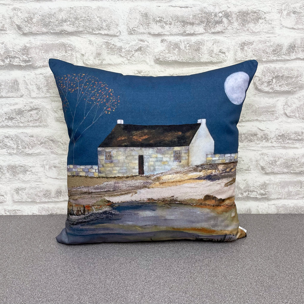 Hand made cushion "A Frosty Moon" (Cover only)