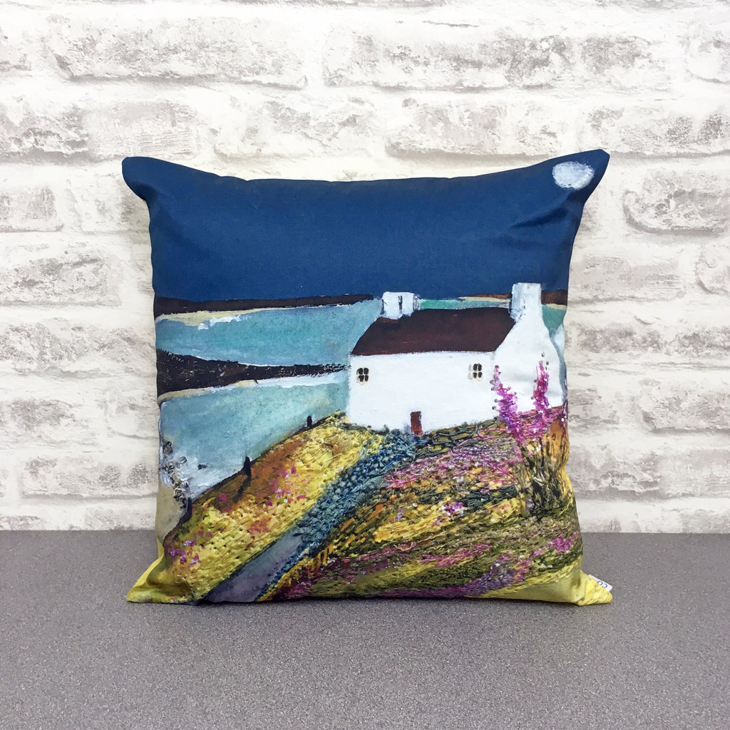 Hand made cushion Cover "Foxglove Cottage" (Cover only)