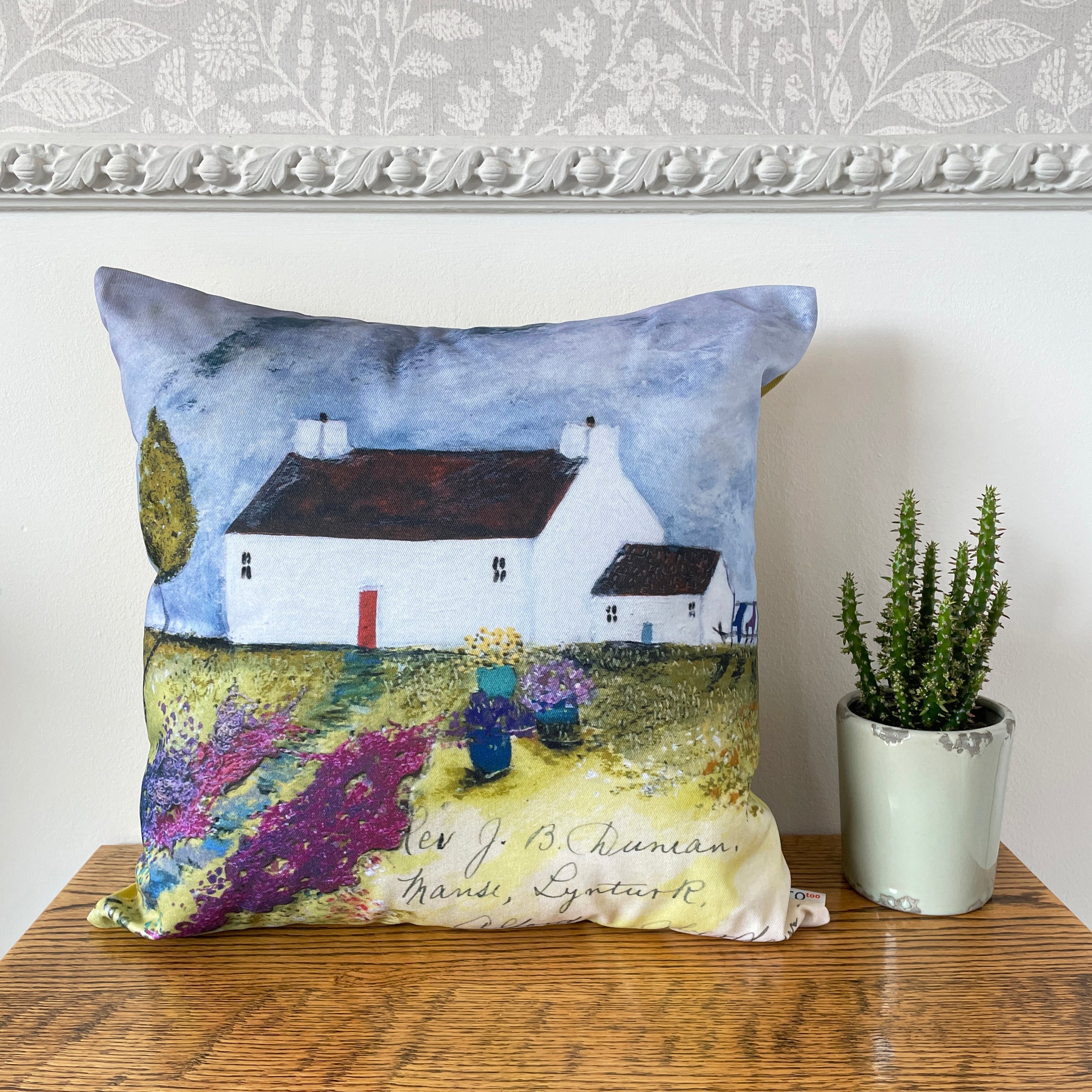 Homeware - Hand made cushion Cover "A calm breeze blew through Alford" (Cover only)