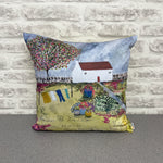 Hand made cushion "Halfpenny Cottage" (Cover only)
