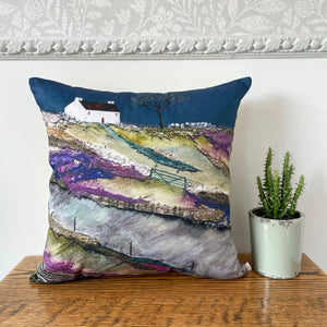 Hand made cushion Cover "Heading unto Farm Croft" (Cover only)