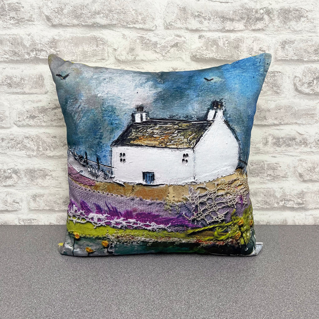 Hand made cushion Cover "Lavender Cottage" (Cover only)