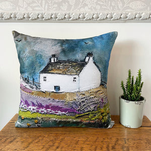 Hand made cushion Cover "Lavender Cottage" (Cover only)