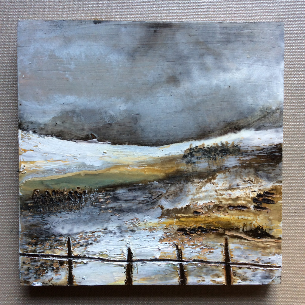 Mixed Media Art on wood By Louise O'Hara - "The Edge of Winter”