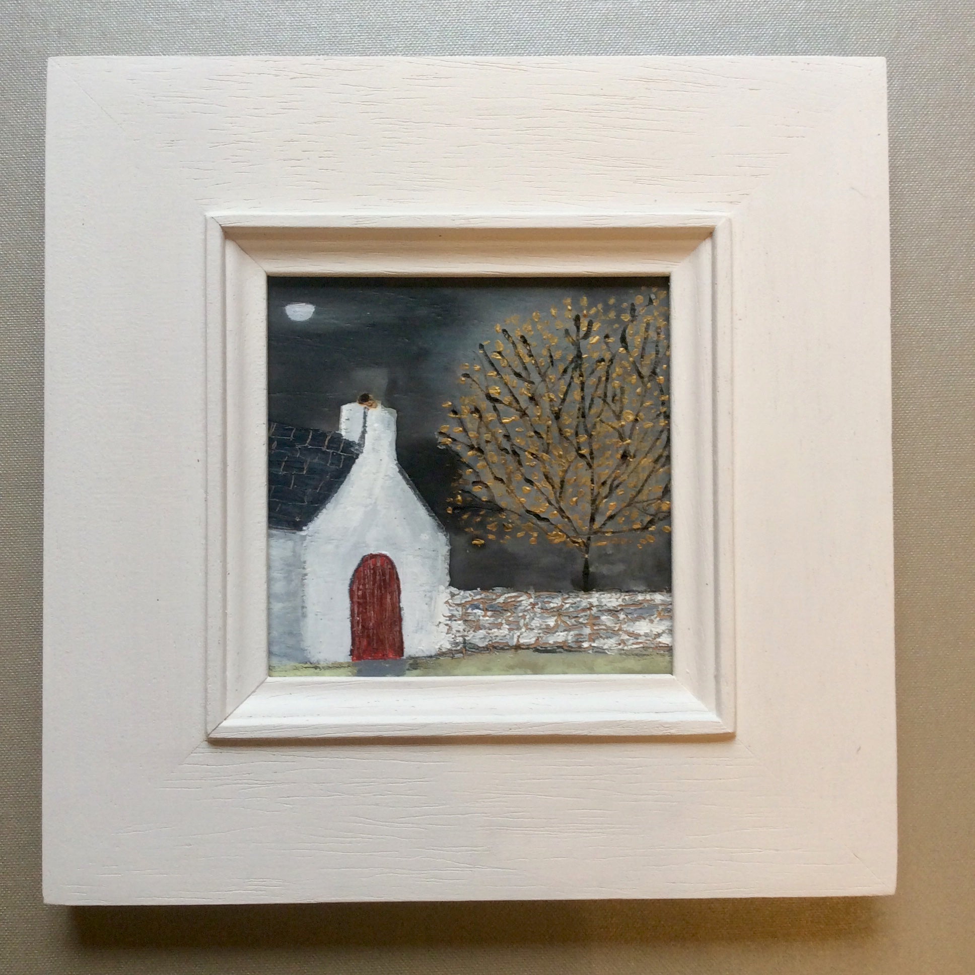 Mixed Media Art on wood By Louise O'Hara - "The Old chapel”