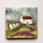 Mixed Media Art on wood By Louise O'Hara - "Tuesday became known as the White wash day”