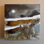 Mixed Media Art on wood By Louise O'Hara - "Wolf Moon”
