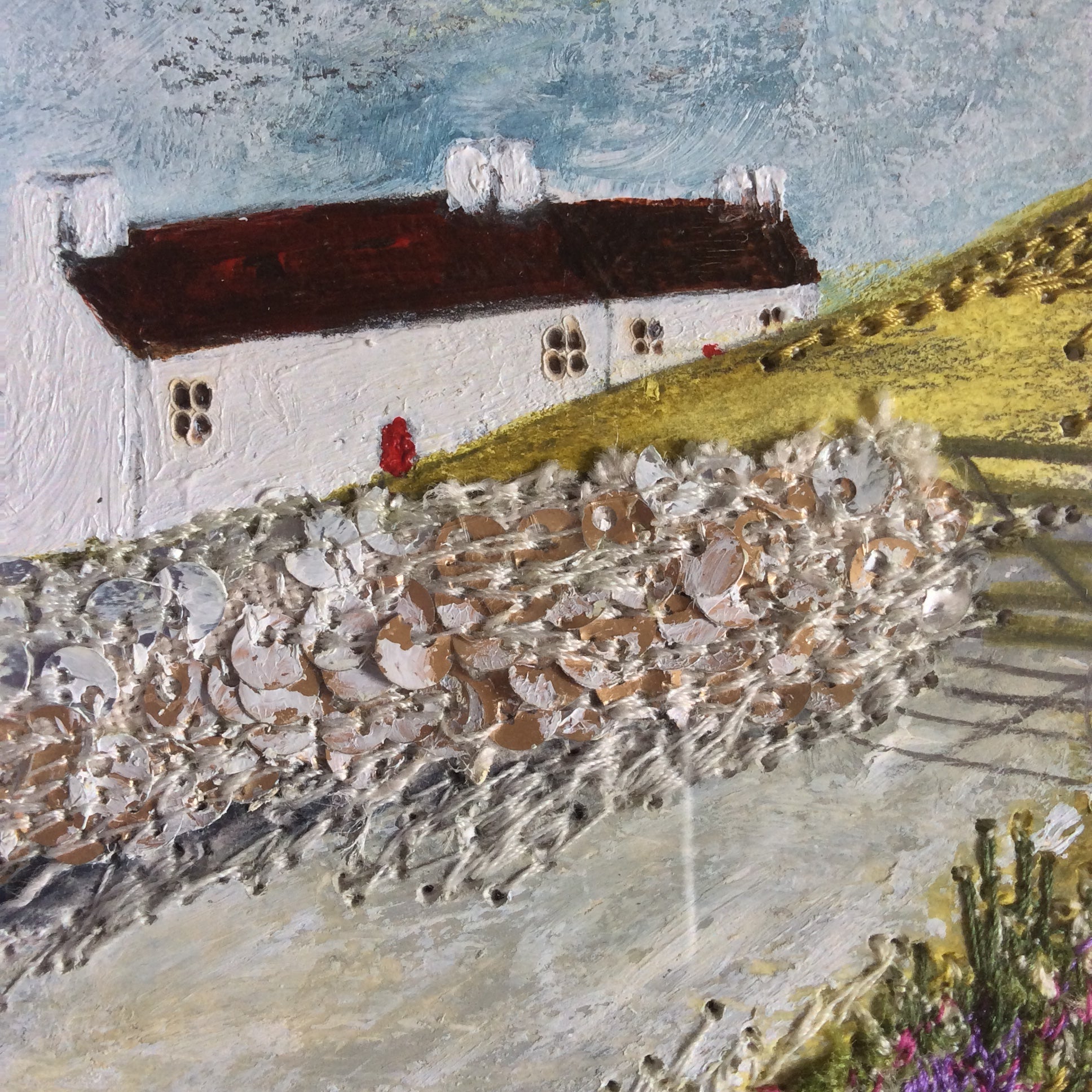 Mixed Media Art work by Louise O'Hara "Life on Lavender hill"