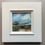 Mixed Media Art on wood By Louise O'Hara - "Snow clouds”
