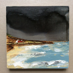 Mixed Media Art on wood By Louise O'Hara - "Storm swell”